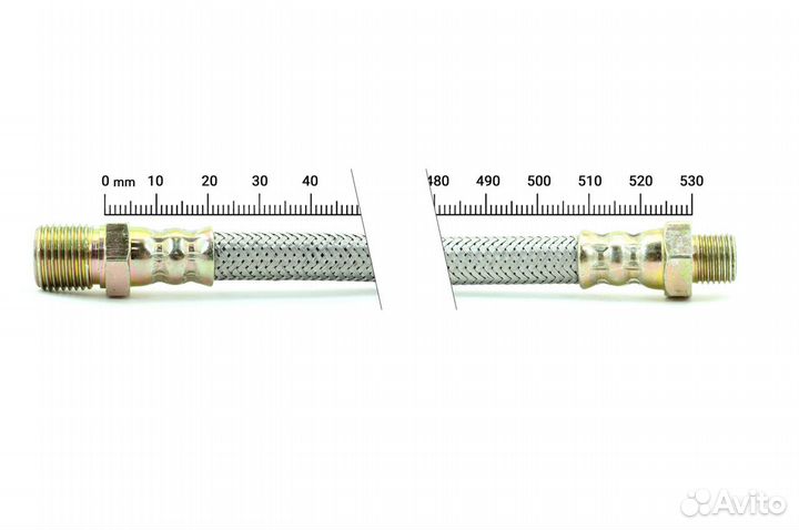 Шланг тормозной передний УАЗ, М12/М16, 530 мм