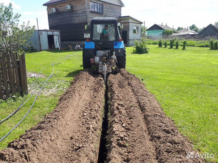 Экскаватор траншейный цепной, (бара) этц, мтз 82