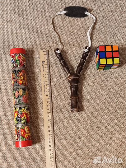 Рогатка, калейдоскоп, Кубик Рубика