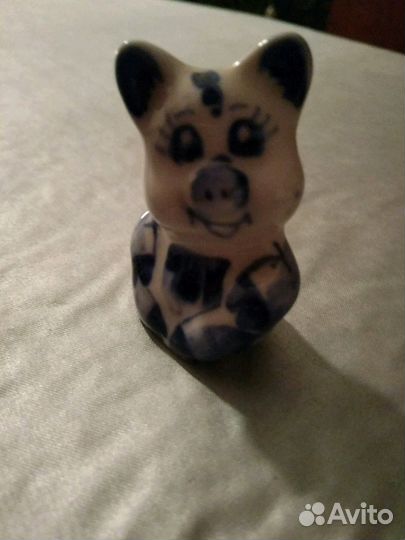 Свинка, хрюшка, керамика, гжель, советская,новая