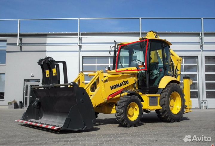 Лобовое стекло на коматцу WB97S-5