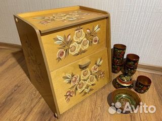 Хлебница, хохлома, СССР, большие пивные кружки, и