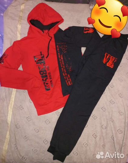 Спортивный костюм 146-152, 152-158 красный