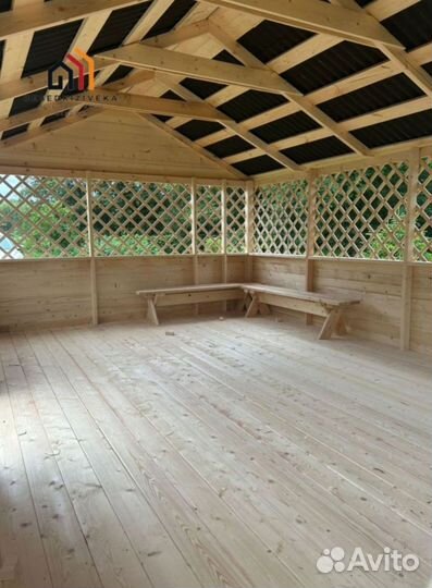 Беседка с мебелью