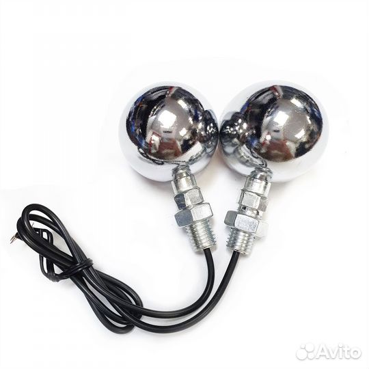 Поворотники универсальные Chopper D37 хром 2шт