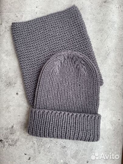 Комплект шапка и снуд женский