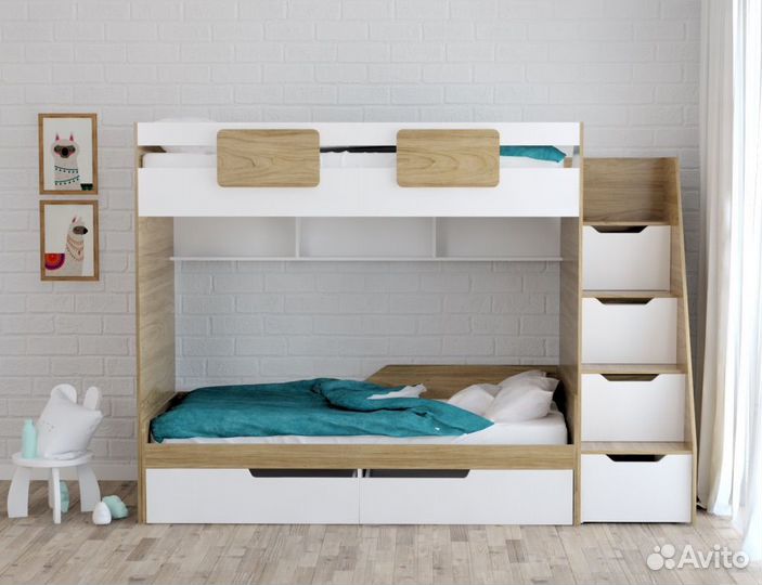 Двухъярусная кровать 90х190
