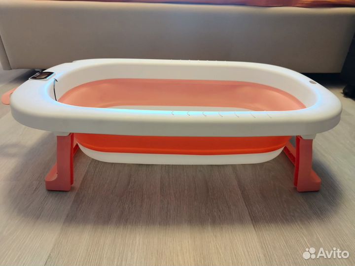 Ванночка для купания складная с термометром бу