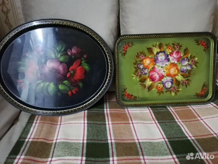 Большие жостовские подносы 2 шт В доставке