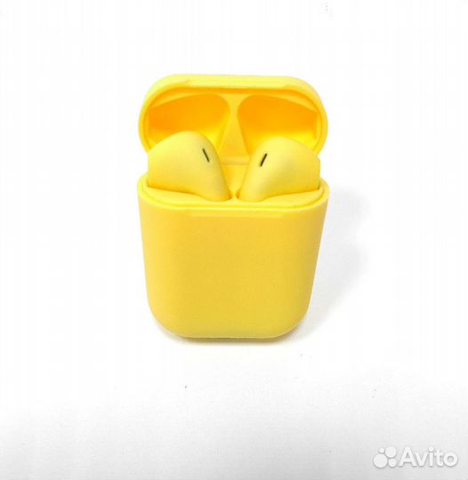 Яркие беспроводные наушники i12pods yell.Нов-е,м-н