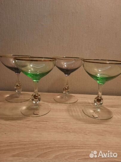 Цветные фужеры бокалы Богемия Zlata Zuzanna Moser