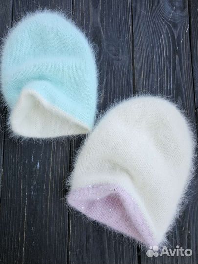 Шапочки из Ангоры ручной работы