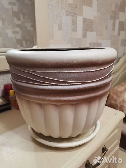 Горшок для цветов керамика большой