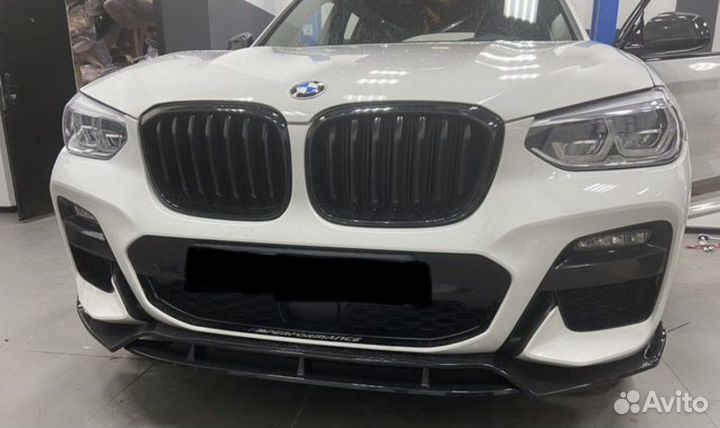 Сплиттер губа BMW X3 G01 X4 G02 M черный
