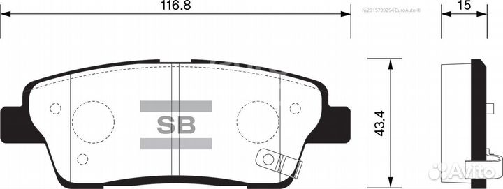 Колодки тормозные Sangsin SP1546 задние к Genesis