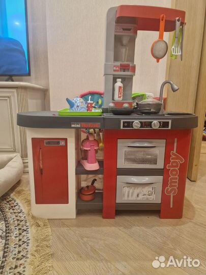 Кухня smoby tefal bubbles+ пакет с продуктами