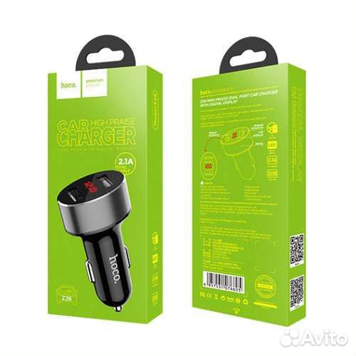 Зарядка в прикуриватель Hoco Z26