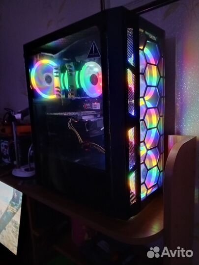 Мощный башенный кулер 6 медных трубок, подсветка