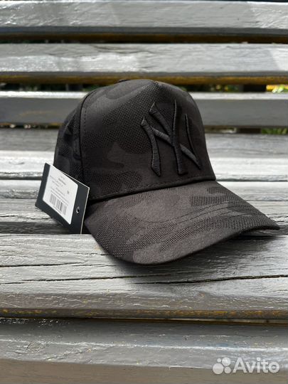 Бейсболка NY черный камуфляж