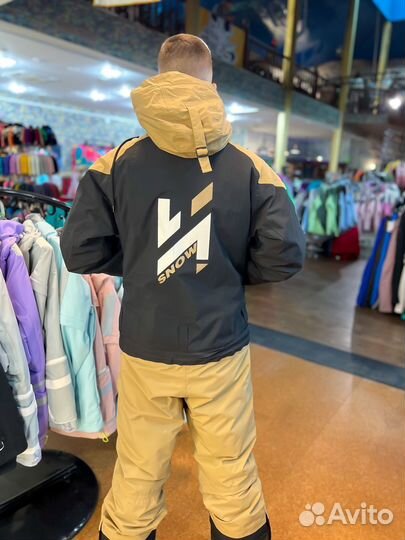 Комбинезон горнолыжный на мембране хаки/черн