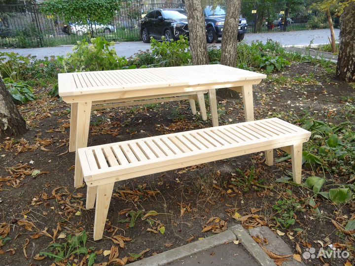 Стол и лавки садовая мебель новая