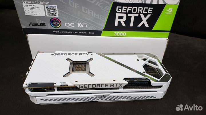 Видеокарта asus ROG strix RTX 3080 10GB White