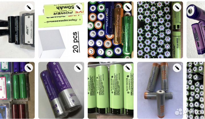 Аккумаляторы 18650 разных производителей
