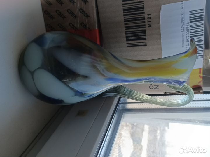 Кувшин цветное стекло СССР Винтаж