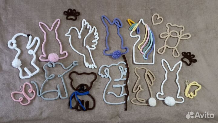 Вязаные имена, фигурки, логотип на заказ. Декор