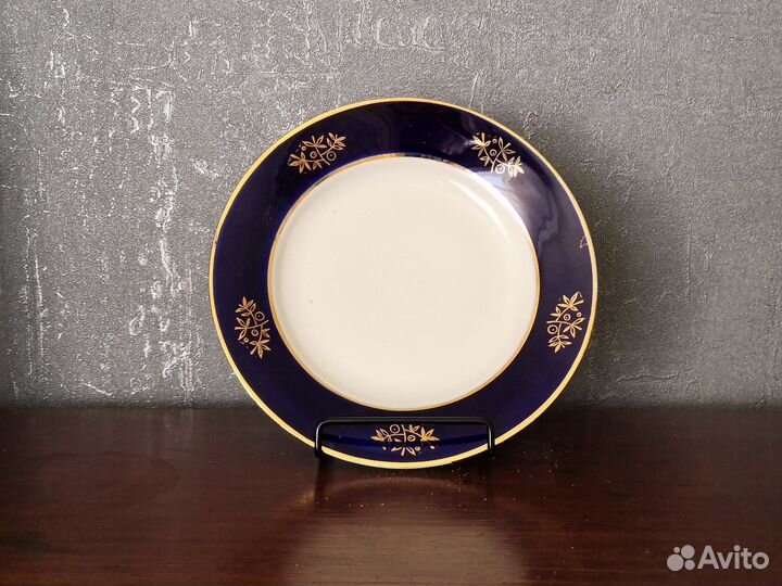 Тарелки кобальтовые сервировочные мелкие СССР