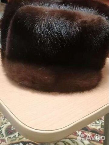 Норковая шапка мужская бу