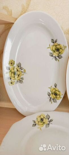 Блюдо фарфор Дулево и Богемия