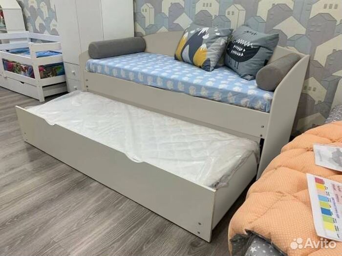 Кровать лдсп выдвиж спальн без мягкой спинки детск
