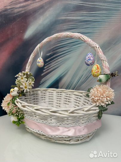 Пасхальная корзина ручной работы