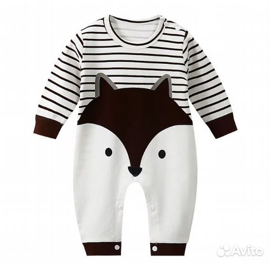 Детские ползунки 100%, хлопок, длинный рукав, Одеж