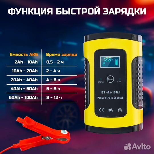 Зарядное устройство для АКБ аккумулятора автомобил