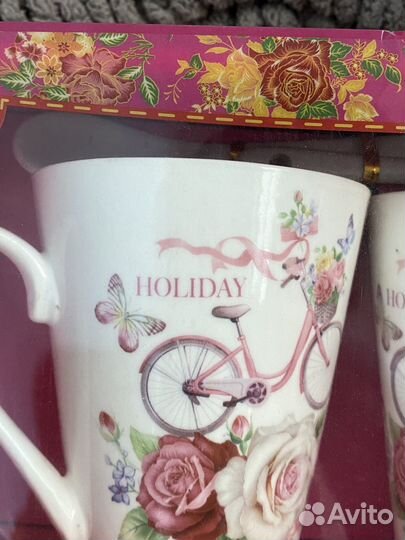 Подарочный набор кружек с рисунком 2шт