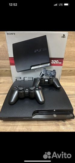 Sony playstation 3 slim 320gb+38игр+2джойстика