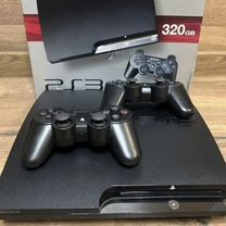 Sony playstation 3 slim 320gb+38игр+2джойстика