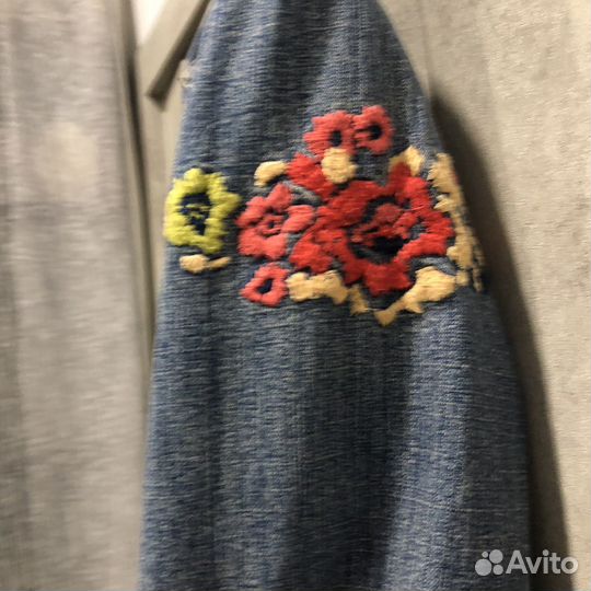 Джинсовый пиджак женский 46