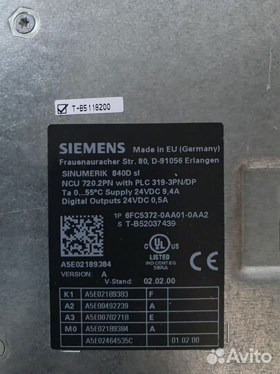 Sinumerik 840 D SL NCU720.2 PN