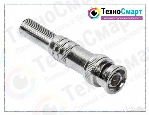 Разъём штекер BNC под винт с пружиной металл