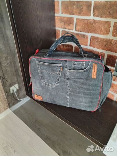 Сумка дорожная джинсовая
