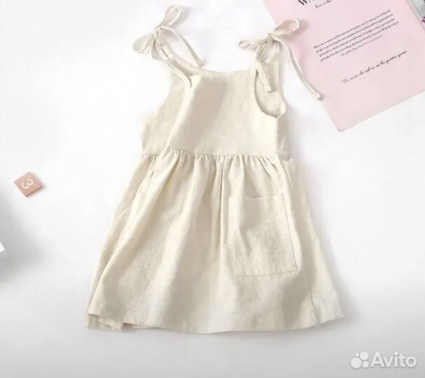Летнее платье сарафан для девочки 1 2 3 4 года