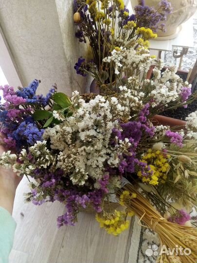 Сухоцветы, пшеница, осенние венки