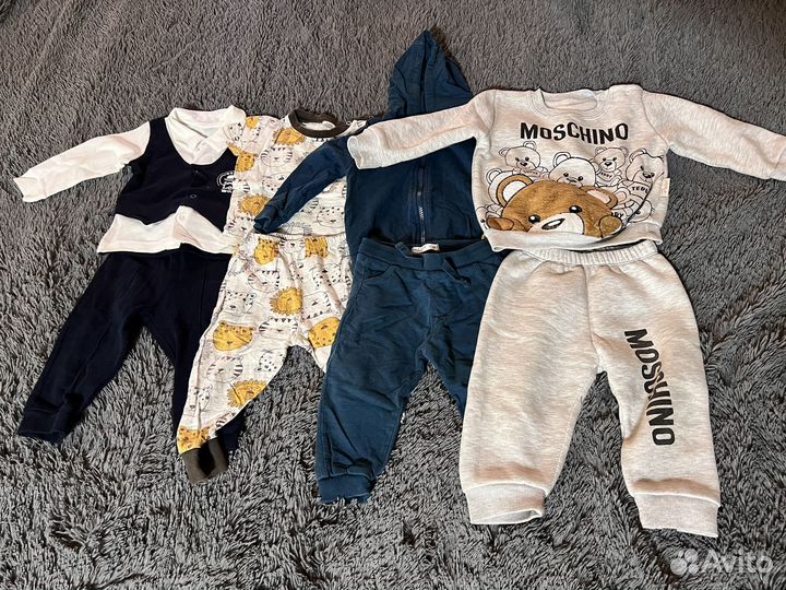 Вещи пакетом на мальчика 74 80 86