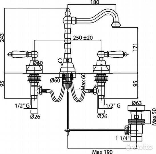 Cezares first-BLS2-03/24-Bi Смеситель д