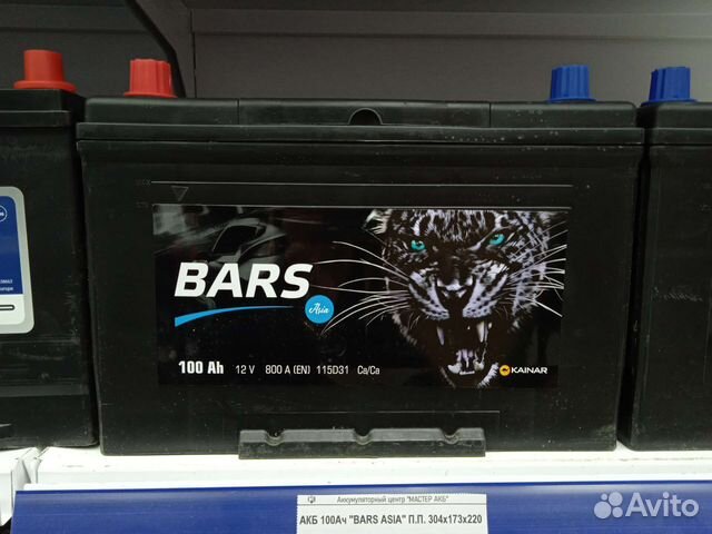 Акб 100ач bars Asia (115D31R) Дизель Гарантия