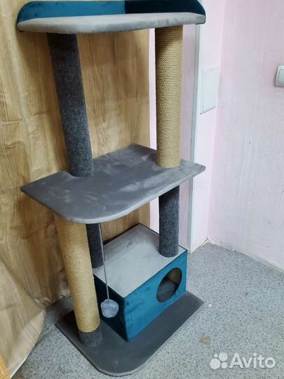 Домик для кошки когтеточка и игровой комплекс