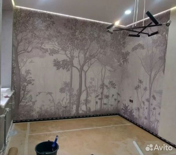 Поклейка обоев и малярные работы